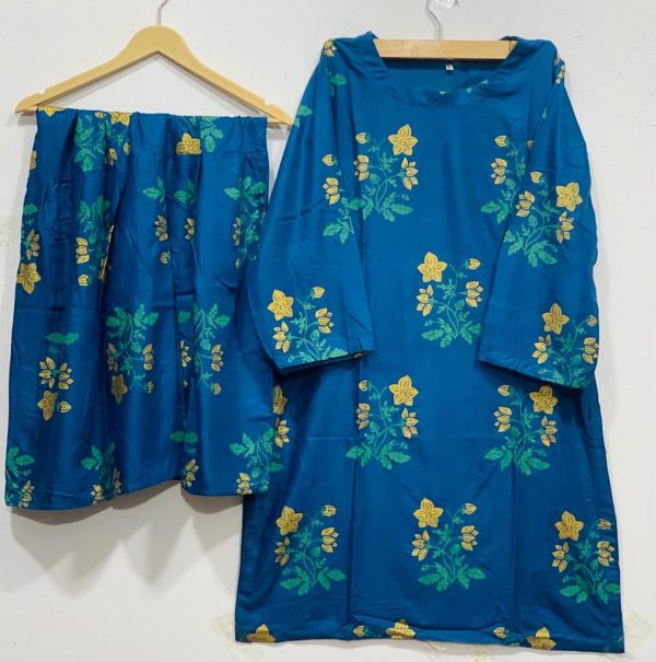 2 Piece Dress Flower Shrara Print