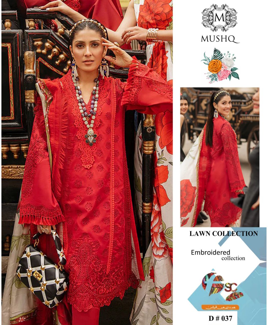 Mushq Luxury Embroidered Dress Each piece showcases our dedication to quality and craftsmanship, ensuring you exude confidence with every wear..........