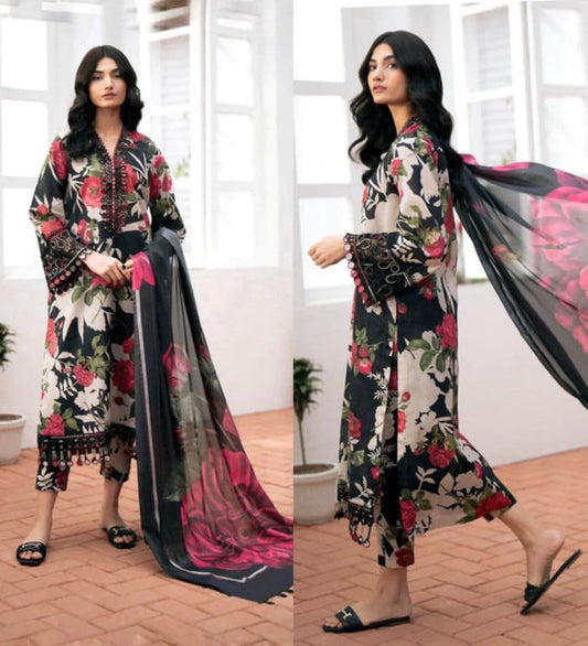 Baroque Fine Quality Digital Lawn - 3-Piece Suit Elevate your wardrobe with the Baroque Fine Quality Digital Lawn Collection, designed for the modern woman who values elegance and comfort.