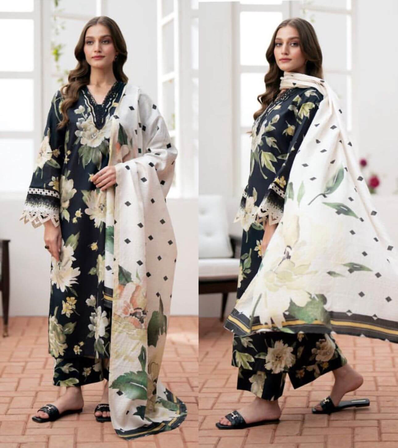 Baroque Fine Quality Digital Lawn - 3-Piece Suit Elevate your wardrobe with the Baroque Fine Quality Digital Lawn Collection, designed for the modern woman who values elegance and comfort.