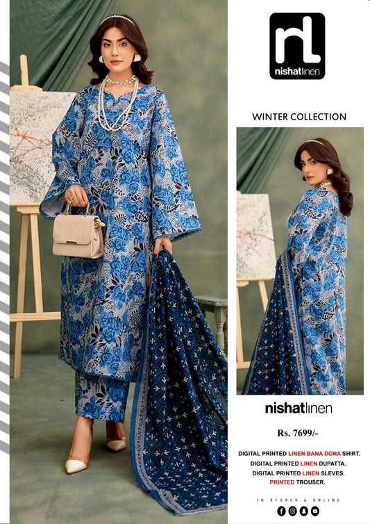 Nishat Bana Dora Linen 3-Piece Printed Collection