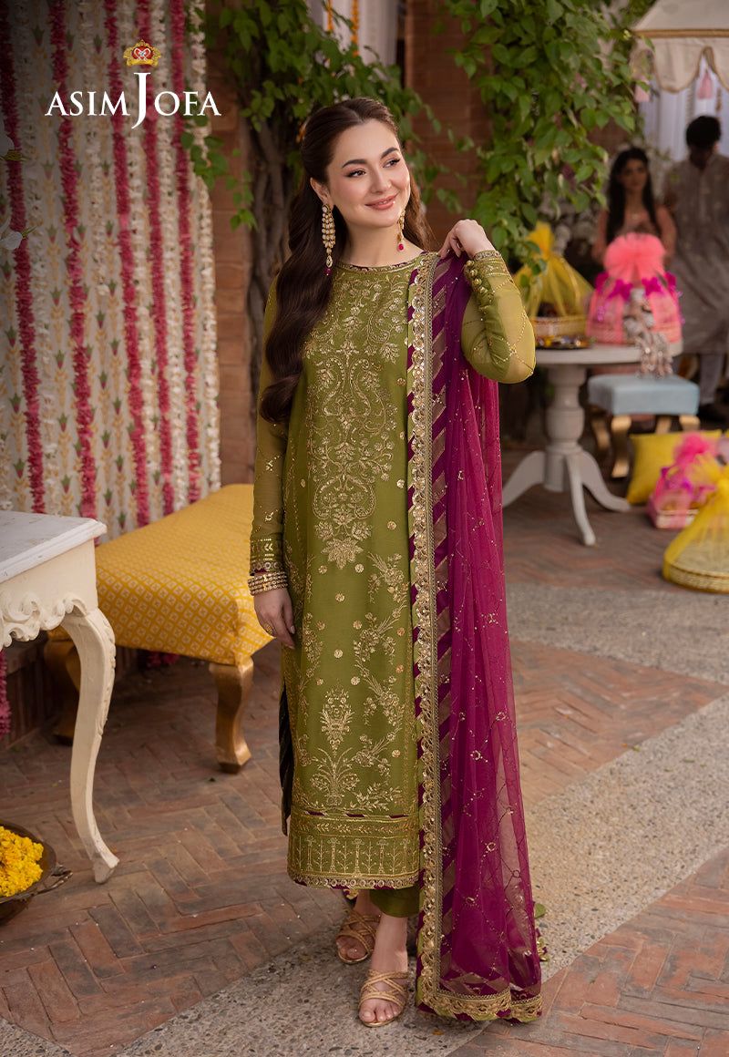 Asim Jofa Unstitched Replica Chiffon Suit| Formal Wear