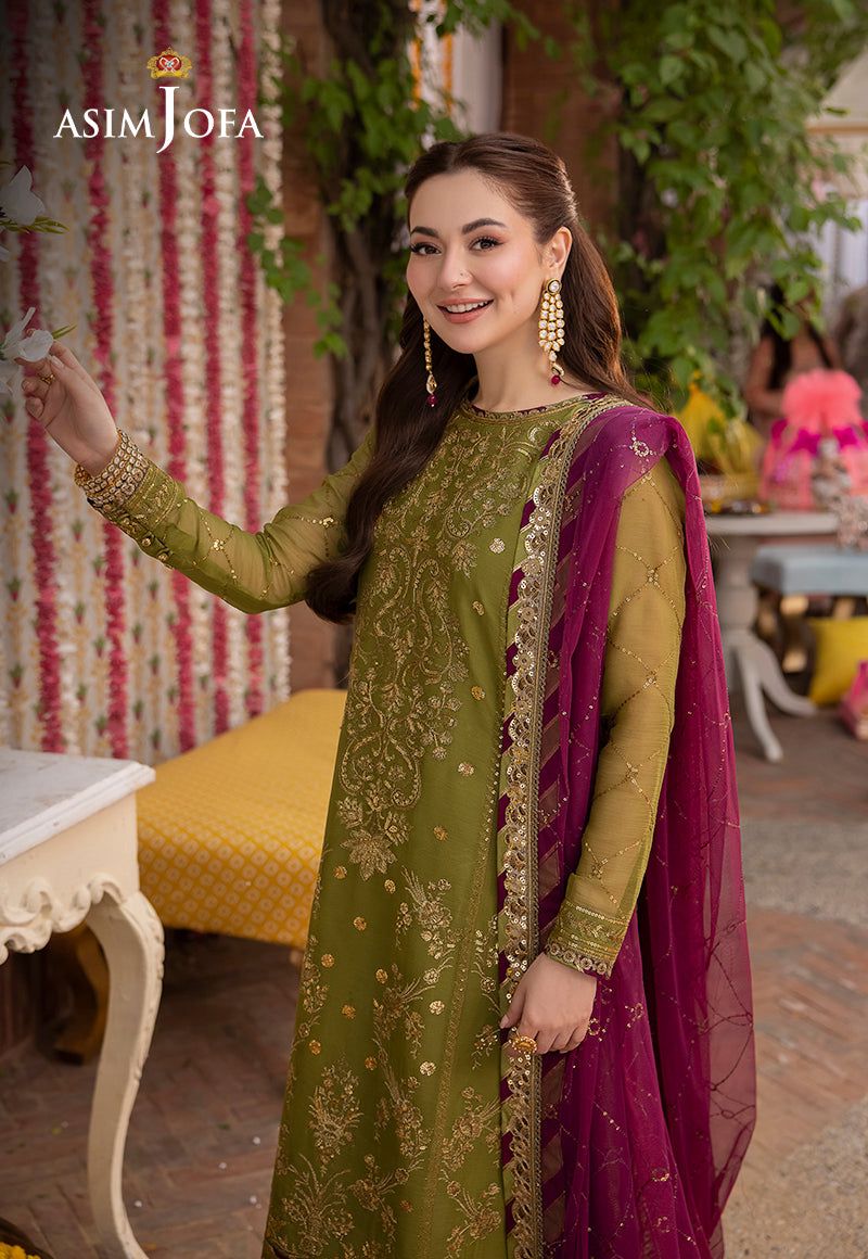 Asim Jofa Unstitched Replica Chiffon Suit| Formal Wear