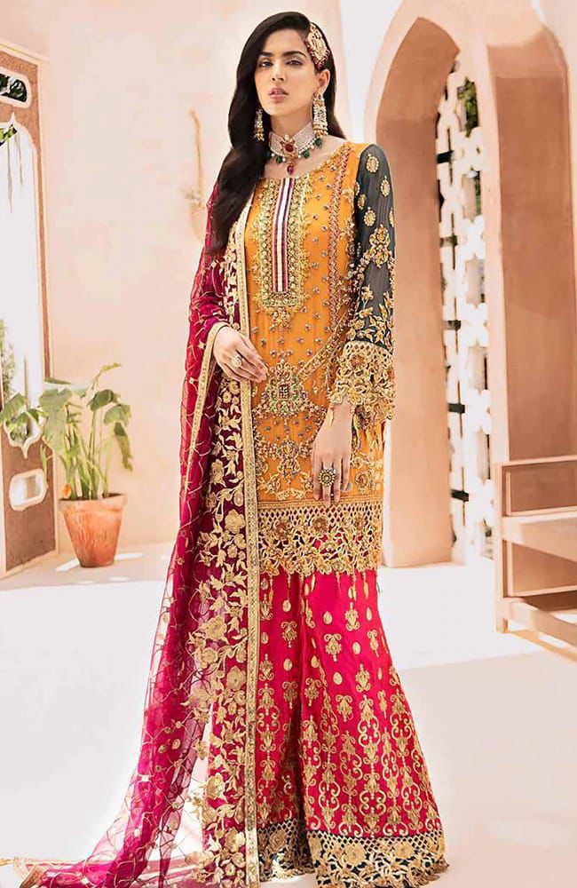 Emaan Adeel Luxury Unstitched Collection - Chiffon, Net, and Satin Silk Ensemble | Formal Wear