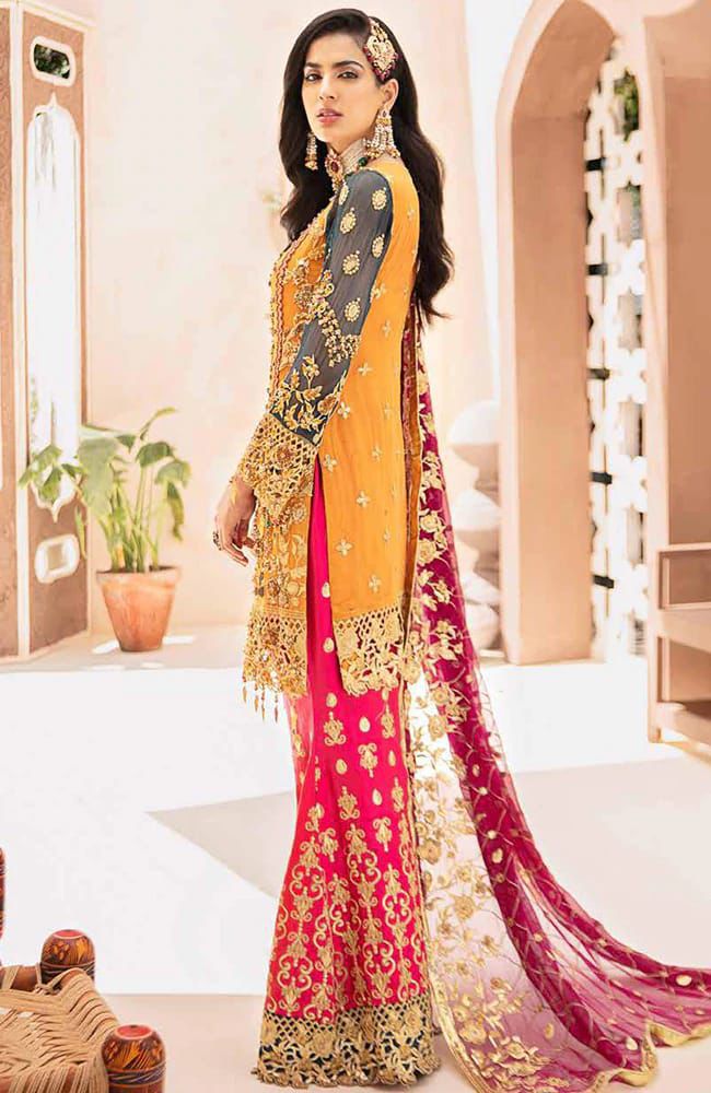 Emaan Adeel Luxury Unstitched Collection - Chiffon, Net, and Satin Silk Ensemble | Formal Wear