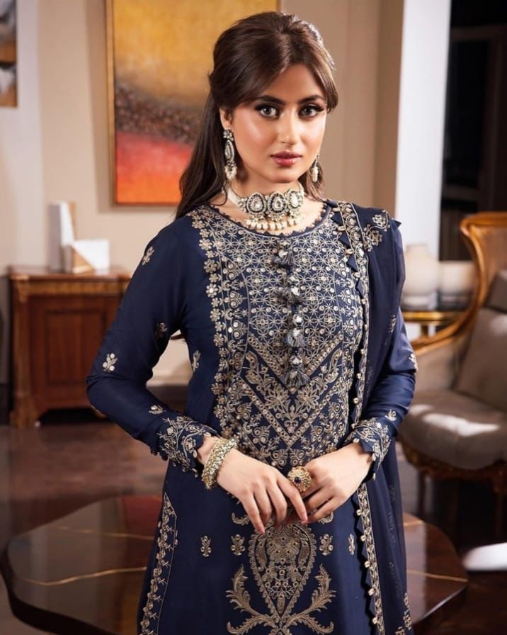 ASIM JOFA - Premium Chiffon Embroidered Unstitched Suit | Formal Wear