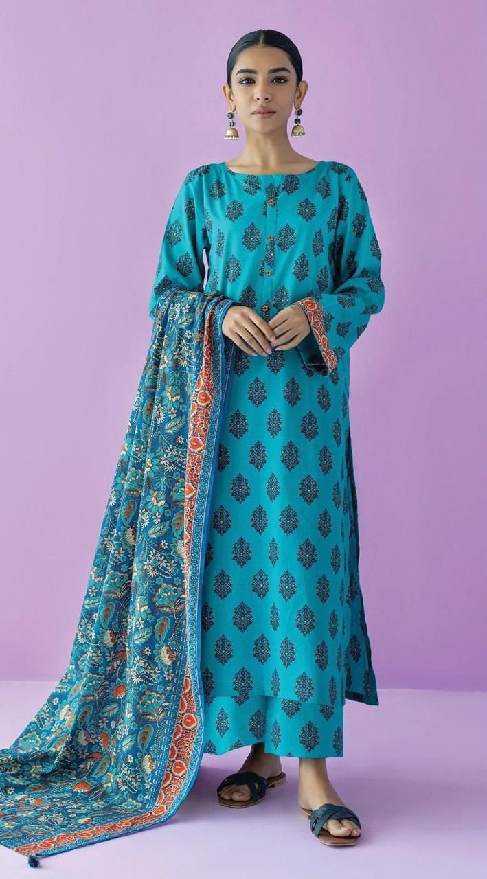 Orient 3pc Printed Khaddar | Winter Collection