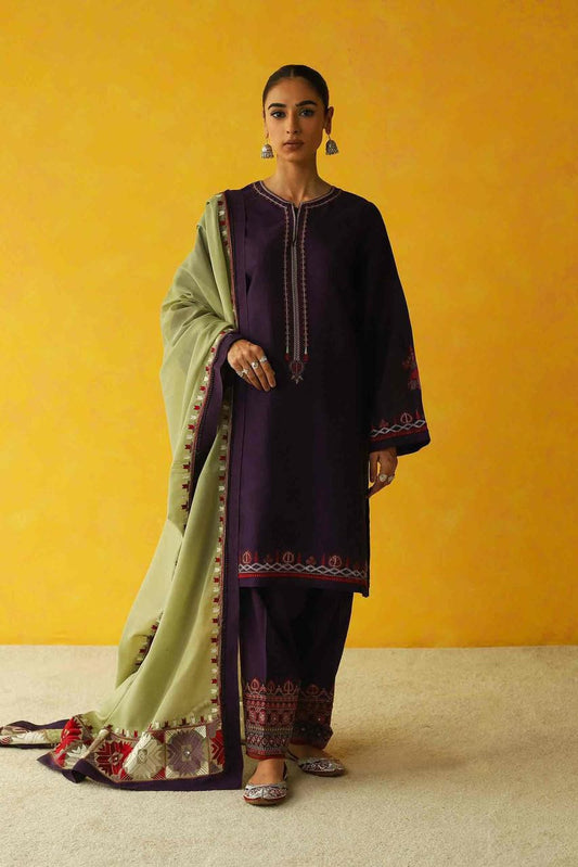 Coco By Zara Shah Jahan - Unstitched 3-Piece Winter Suit