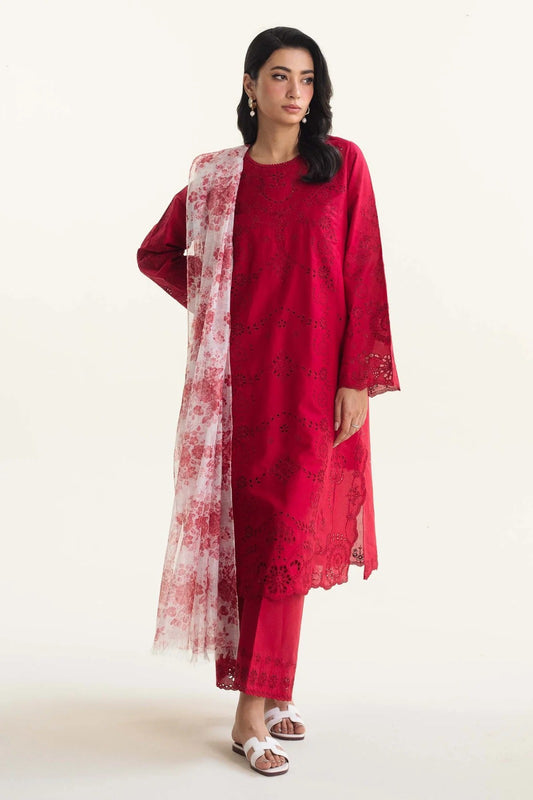 ZARA SHAHJAHAN X COCO (Premium Dhanak) - Unstitched 3-Piece Winter Suit