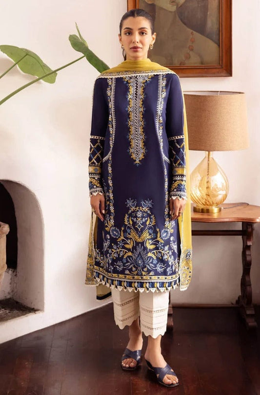 SAPPHIRE Embroidered Dhanak Three Piece | Winter Collection