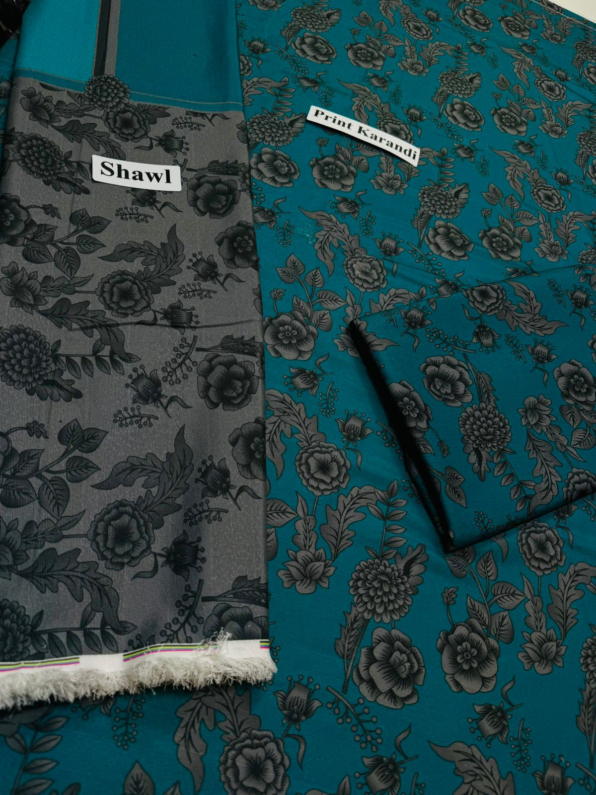 BAROQUE Digital Print Karandi Volume | Winter Collection