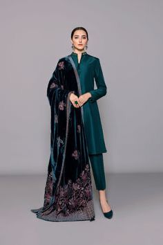 Winter Velvet Collection - 3 Piece Shamoz Silk | Semi Formal