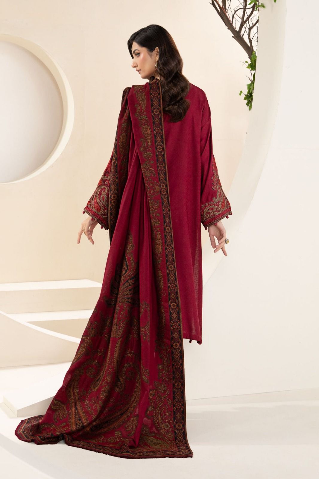 Cross Stitch Dhanak 3-Piece Suit | Winter Collection