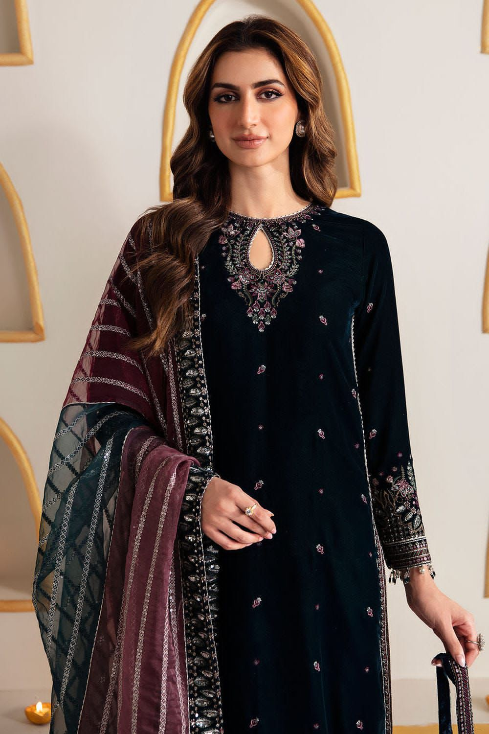 JAZMIN - Luxurious Embroidered Velvet