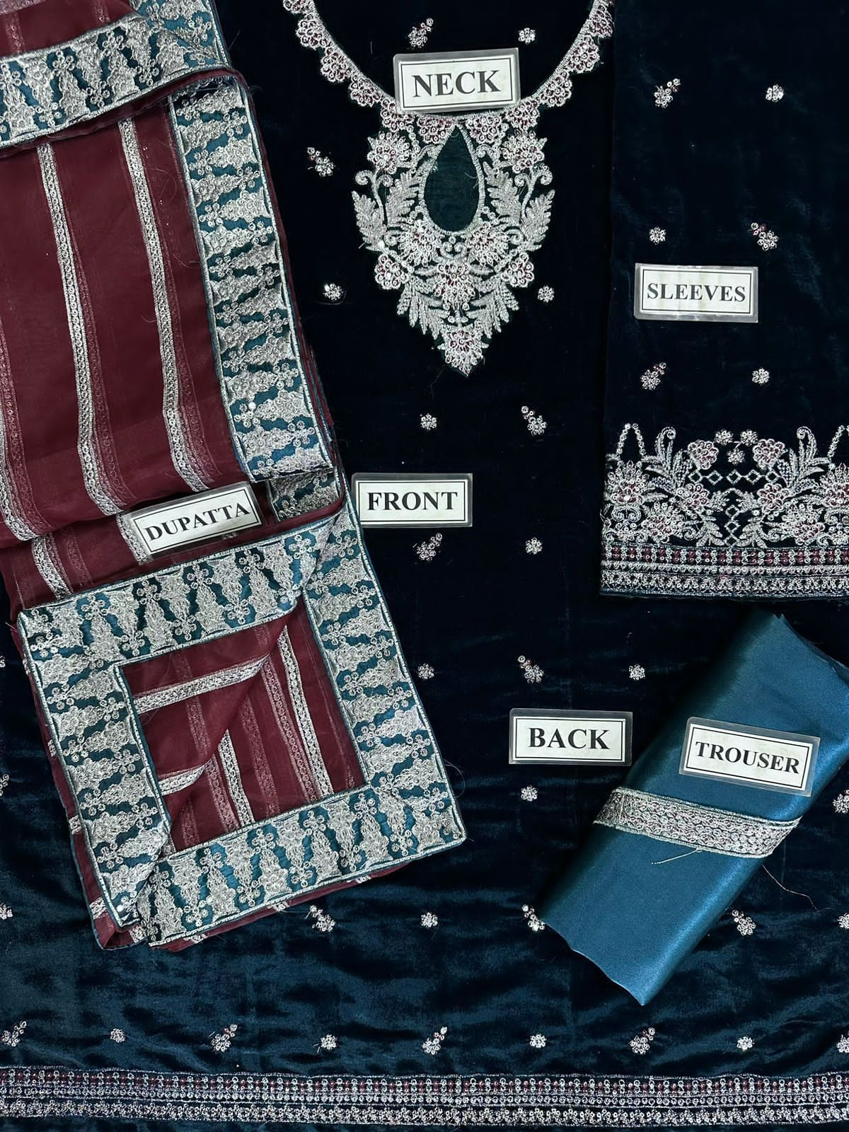 JAZMIN - Luxurious Embroidered Velvet